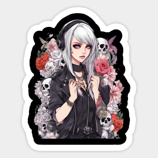 Introvert Loner Girl Sticker by animegirlnft